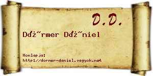 Dörmer Dániel névjegykártya